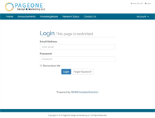 Tablet Screenshot of pageonewebhosting.com